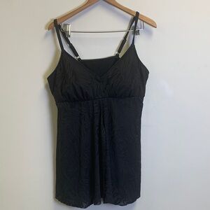 Elegant Black Women's One-Piece Swimsuit